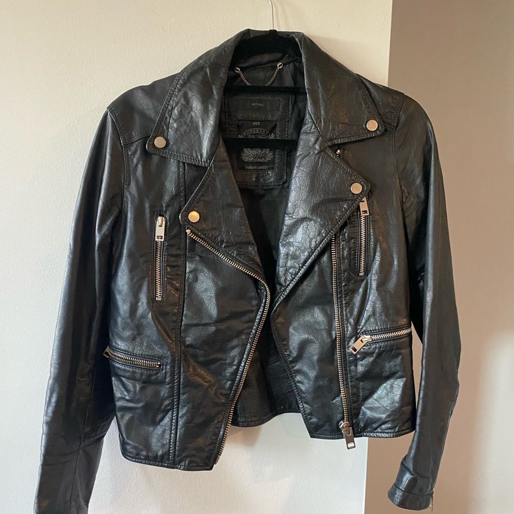 Authentic Diesel Leather Jacket size S